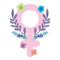 gender female girl power icon isolated vector