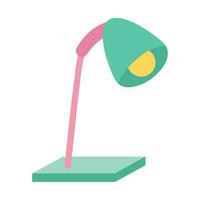 Flat vector table lamp decoration icon isolated