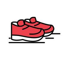 Running shoe vector icon isolated