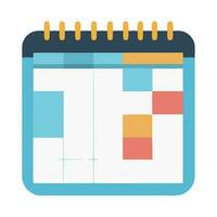 Flat vector illustration design of a calendar page icon isolated