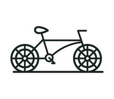 bike tourism ecological line isolated icon vector