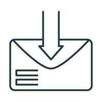 email instant messaging line icon isolated vector