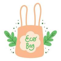 Flat vector design of eco bag icon isolated
