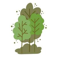 arboles crecimiento naturaleza ambiente icono aislado vector