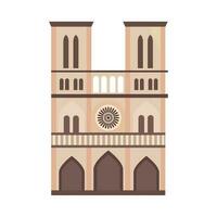 Ancient building medieval Christian architecture icon isolated vector