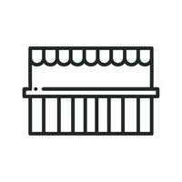 market stall line isolated icon design vector