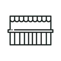 market stall line isolated icon design vector