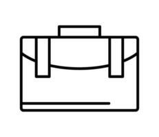 briefcase line icon isolated white background vector
