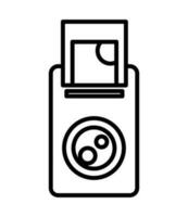 photo camera line icon isolated vector