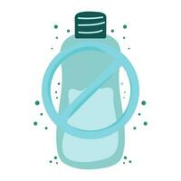 bottle water ecology icon isolated vector