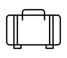 suitcase travel line icon isolated vector