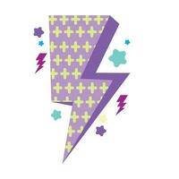 lightning icon isolated white background vector