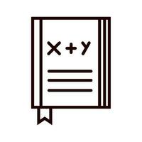 math book line icon isolated vector