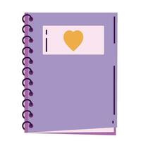 cuaderno con espiral dibujos animados icono aislado vector