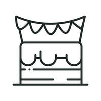 cake festive line isolated icon design vector