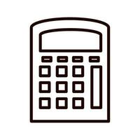 calculator math line icon isolated vector