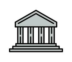 court house icon isolated design vector