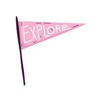 explore flag icon isolated design vector