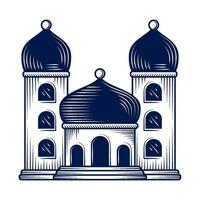 arabic religious ancient mosque icon isolated vector