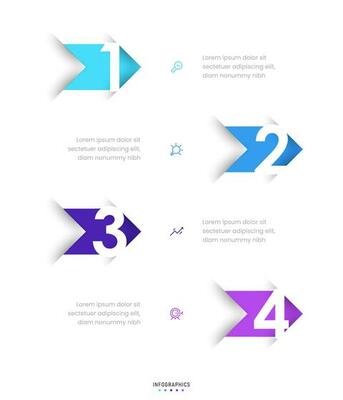 Vector Infographic label design template with icons and 4 options or steps. Can be used for process diagram, presentations, workflow layout, banner, flow chart, info graph.