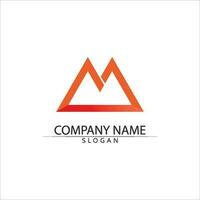 M Letter Logo Template vector