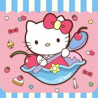 Cute Pink Cat Enjoying the Ice Cream vector