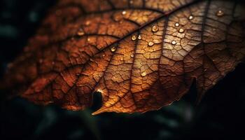 Vibrant autumn leaves create abstract pattern in nature beauty generated by AI photo