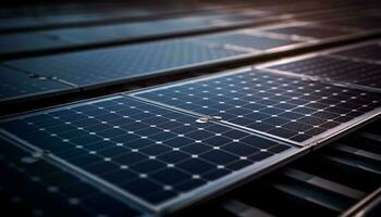 solar poder estación genera limpiar electricidad para sostenible recursos industria generado por ai foto