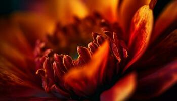 Vibrant gerbera daisy, a single flower of beauty in nature generated by AI photo