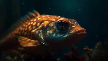 cerca arriba de multi de colores pescado en natural submarino arrecife belleza generado por ai foto