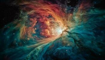 explotando estrella campo crea resumen galaxia en profundo espacio fantasía generado por ai foto