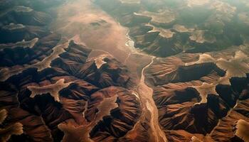 alto arriba en el cielo, majestuoso montaña rango fondo de pantalla paisaje generado por ai foto