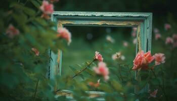 el formal jardín decoración de multi de colores flores trae romance generado por ai foto