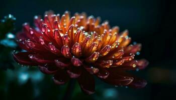 vibrante gerbera margarita en rociado prado, belleza en naturaleza crecimiento generado por ai foto