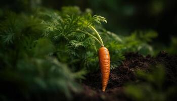 recién cosechado orgánico zanahorias, un sano adición a ninguna comida generado por ai foto