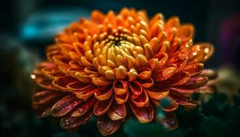Vibrant chrysanthemum bouquet, a gift of nature beauty indoors generated by AI photo