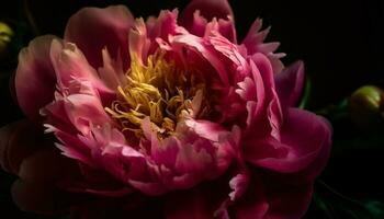 Vibrant peony bouquet, a gift of love in nature beauty generated by AI photo