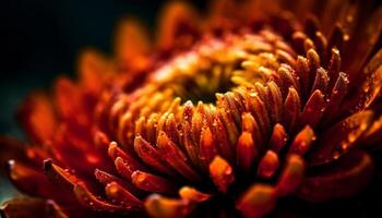 Vibrant gerbera daisy in focus, beauty in nature design generated by AI photo