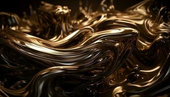 Smooth metallic wave pattern, futuristic celebration of creativity generated by AI photo