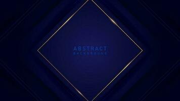 abstract modern elegant blue background with gold frame. luxury elegant theme design vector illustration EPS10