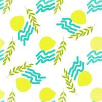 Seamless summer color pattern of abstract shapes vector