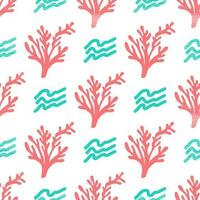 Seamless summer color pattern of abstract shapes vector