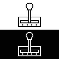Gearbox of Automatic car. Stroke outline style. Line vector. Isolate on white and black background vector