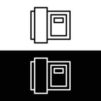 Fax machine line icon. Linear style sign for mobile concept and web design. Office telephone outline vector icon. Symbol, logo illustration