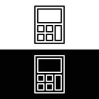 Calculator icon line symbol. Isolated vector illustration of icon sign concept for your web site mobile app logo UI design