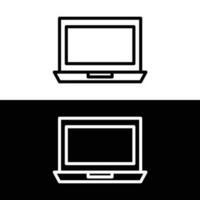 ordenador portátil icono. computadora símbolo moderno, simple, vector, icono para sitio web diseño, móvil aplicación, ui vector