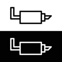 Exhaust pipe line icon. linear style sign for mobile concept and web design. Car muffler pipe outline vector icon. Symbol, logo illustration