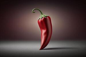 A red chili pepper with a green stem ai generated photo