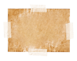 Old paper texture with tape isolated png