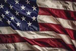 gratis foto bandera de unido estados de America hecho con generativo ai